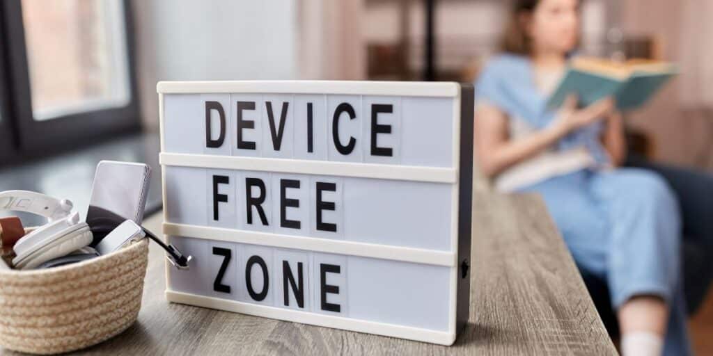  Digital-Free Zones sign 