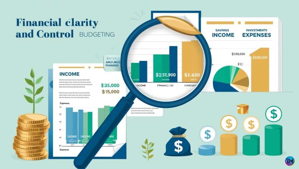 Why It’s Worth the Time and Effort to Create and Fine-Tune Your Budget and Make Budgeting a Habit 3 a magnifying glass over a graph